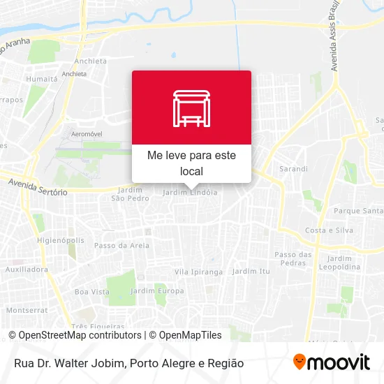 Rua Dr. Walter Jobim mapa