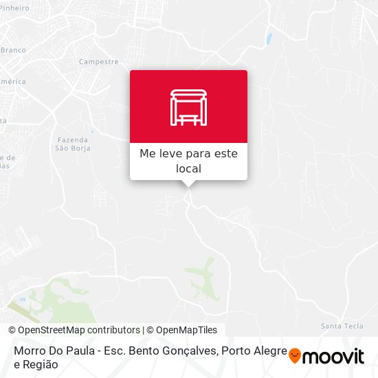 Morro Do Paula - Esc. Bento Gonçalves mapa