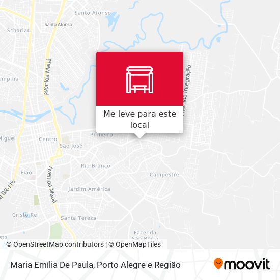 Maria Emília De Paula mapa