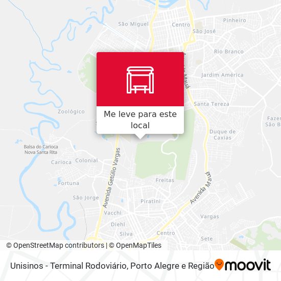 Unisinos - Terminal Rodoviário mapa