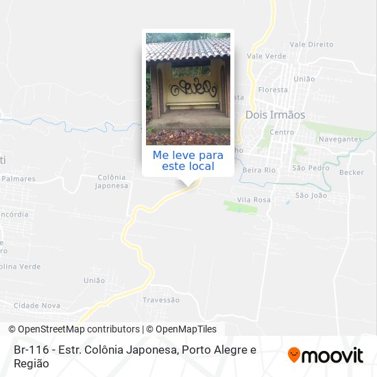 Br-116 - Estr. Colônia Japonesa mapa