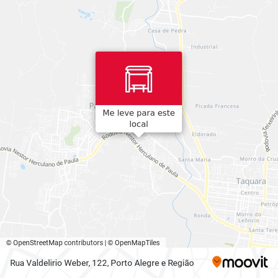 Rua Valdelirio Weber, 122 mapa
