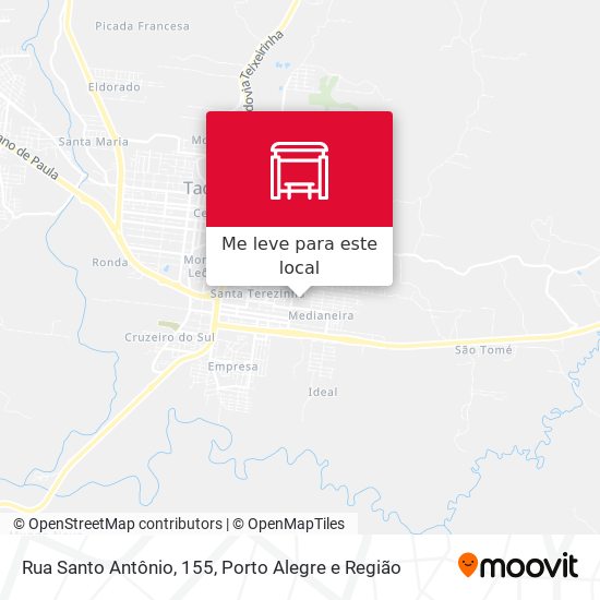Rua Santo Antônio, 155 mapa