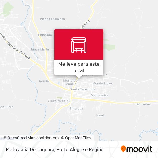 Rodoviária De Taquara mapa