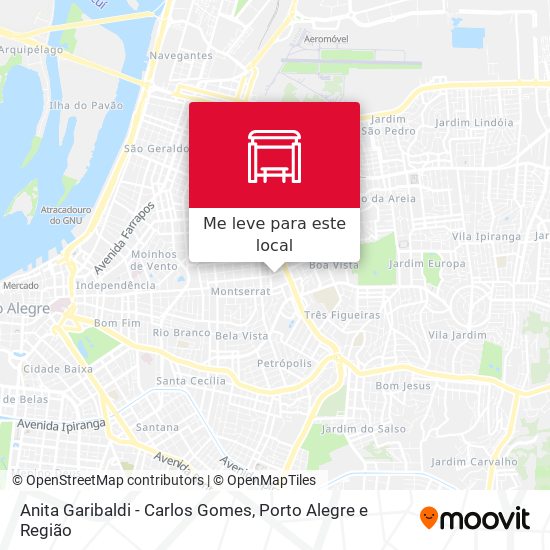 Anita Garibaldi - Carlos Gomes mapa