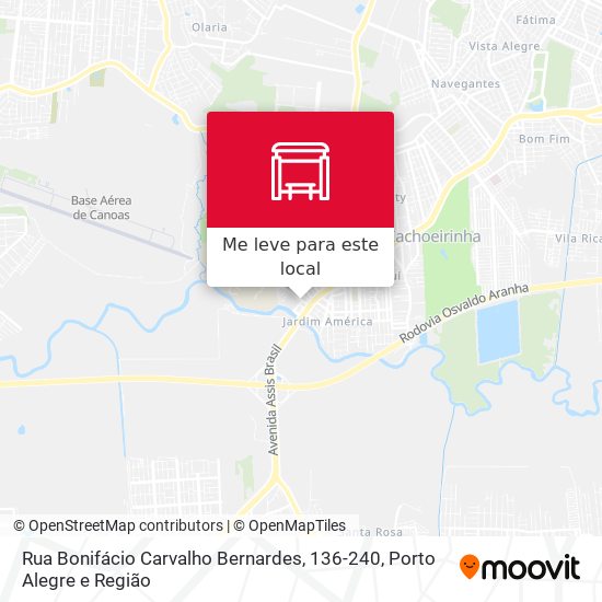 Rua Bonifácio Carvalho Bernardes, 136-240 mapa