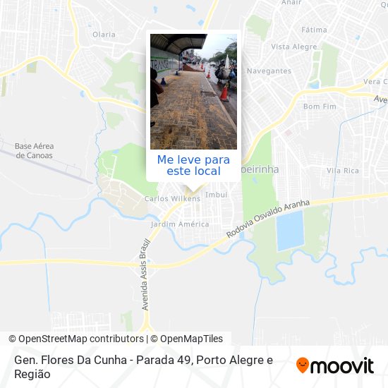 Gen. Flores Da Cunha - Parada 49 mapa