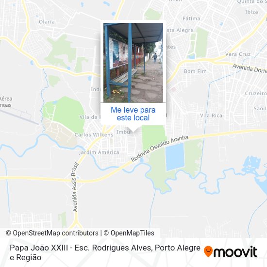 Papa João XXIII - Esc. Rodrigues Alves mapa