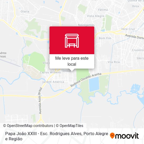 Papa João XXIII - Esc. Rodrigues Alves mapa