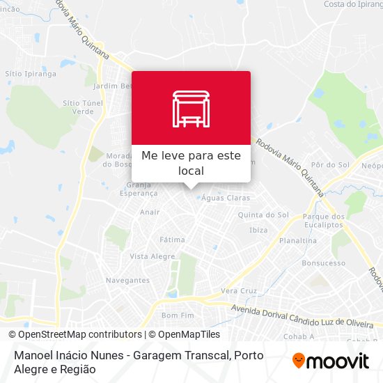 Manoel Inácio Nunes - Garagem Transcal mapa