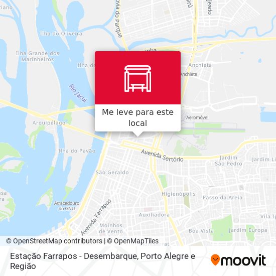 Estação Farrapos - Desembarque mapa