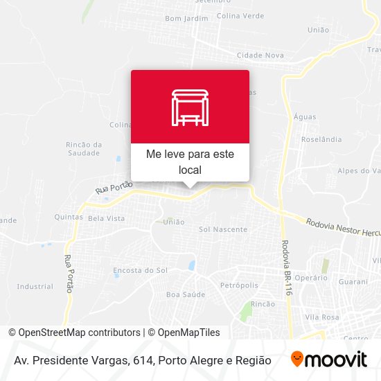 Av. Presidente Vargas, 614 mapa