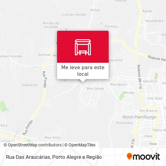 Rua Das Araucárias mapa