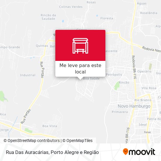 Rua Das Auracárias mapa