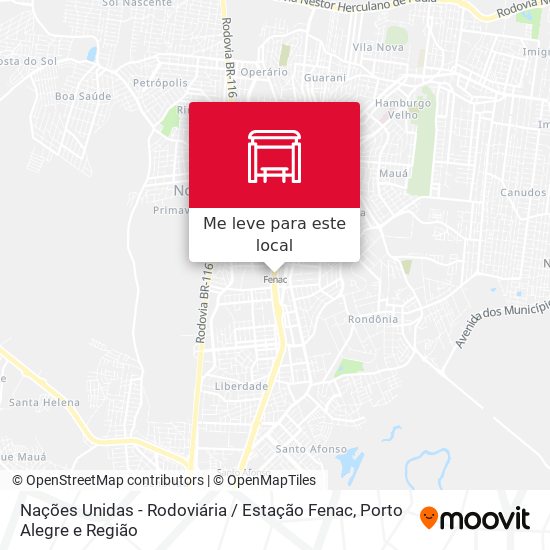 Nações Unidas - Rodoviária / Estação Fenac mapa