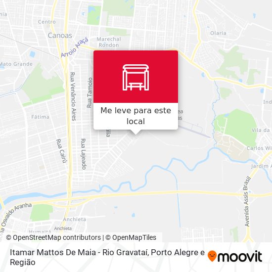 Itamar Mattos De Maia - Rio Gravataí mapa