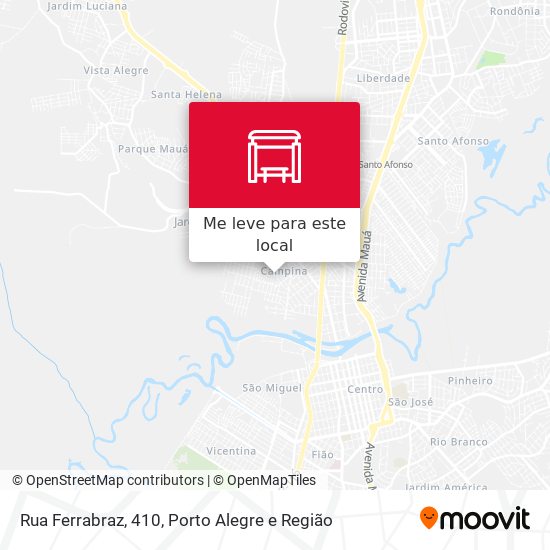 Rua Ferrabraz, 410 mapa