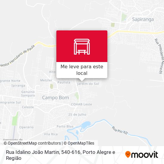 Rua Idalino João Martin, 540-616 mapa