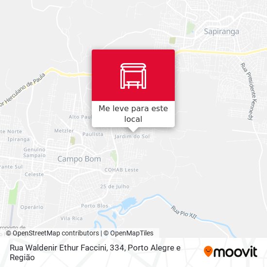 Rua Waldenir Ethur Faccini, 334 mapa