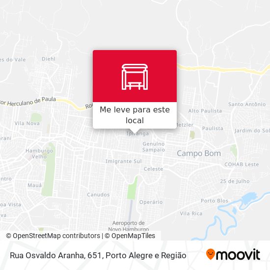 Rua Osvaldo Aranha, 651 mapa
