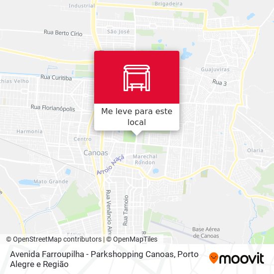 Avenida Farroupilha - Parkshopping Canoas mapa