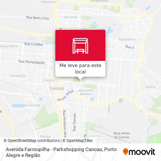 Avenida Farroupilha - Parkshopping Canoas mapa