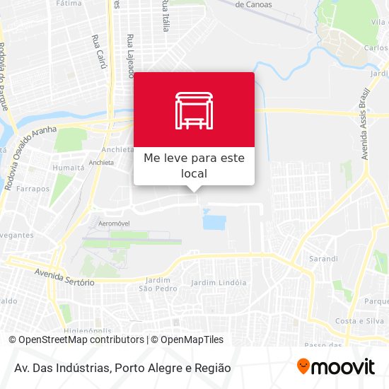 Av. Das Indústrias mapa