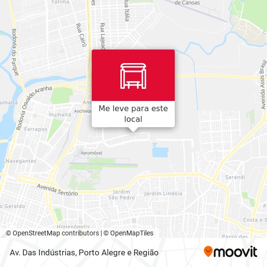 Av. Das Indústrias mapa