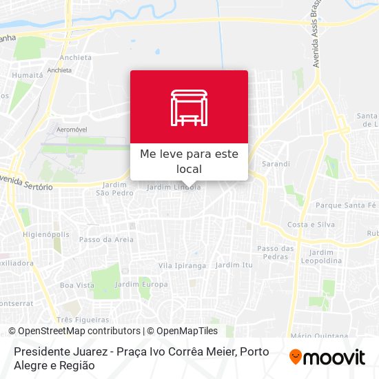 Presidente Juarez - Praça Ivo Corrêa Meier mapa