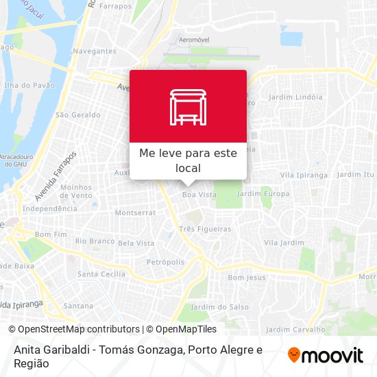 Anita Garibaldi - Tomás Gonzaga mapa