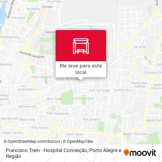 Francisco Trein - Hospital Conceição mapa