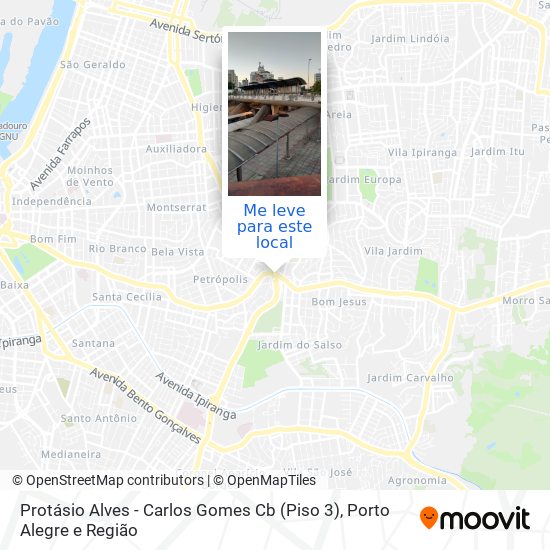Protásio Alves - Carlos Gomes Cb (Piso 3) mapa