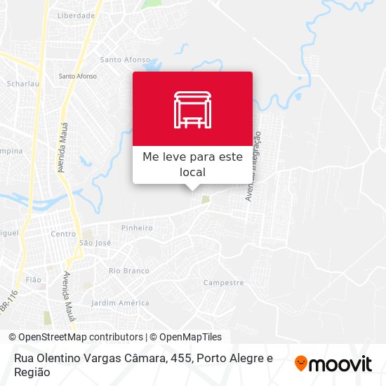 Rua Olentino Vargas Câmara, 455 mapa