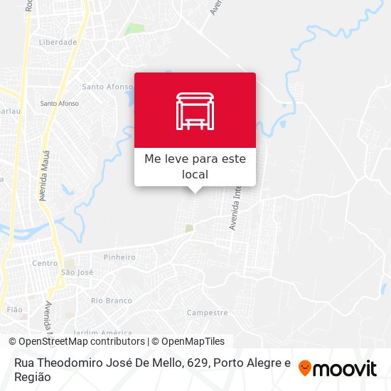 Rua Theodomiro José De Mello, 629 mapa
