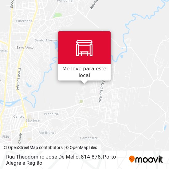 Rua Theodomiro José De Mello, 814-878 mapa