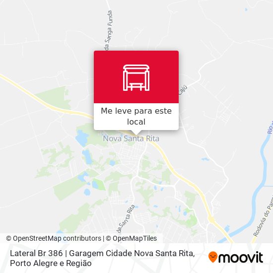 Lateral Br 386 | Garagem Cidade Nova Santa Rita mapa