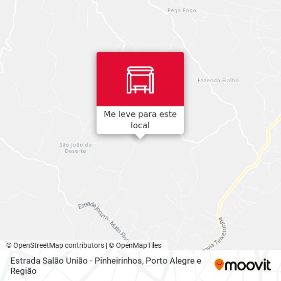 Estrada Salão União - Pinheirinhos mapa