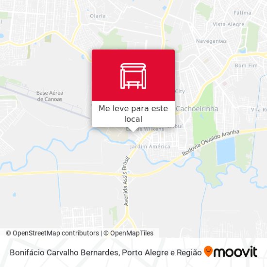 Bonifácio Carvalho Bernardes mapa