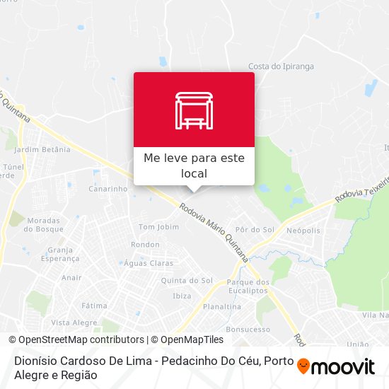 Dionísio Cardoso De Lima - Pedacinho Do Céu mapa