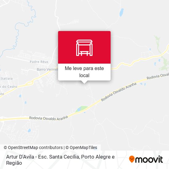 Artur D'Avila - Esc. Santa Cecília mapa