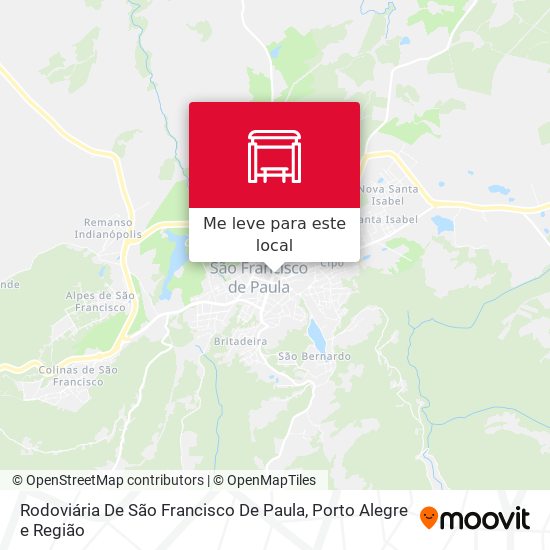 Rodoviária De São Francisco De Paula mapa