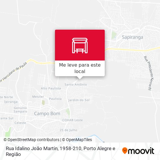 Rua Idalino João Martin, 1958-210 mapa