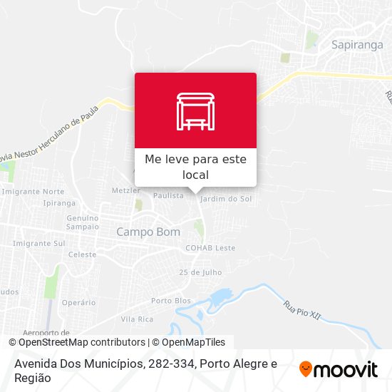 Avenida Dos Municípios, 282-334 mapa