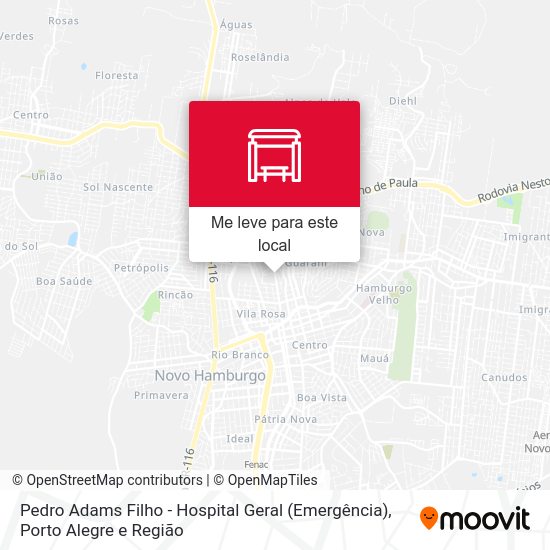 Pedro Adams Filho - Hospital Geral (Emergência) mapa