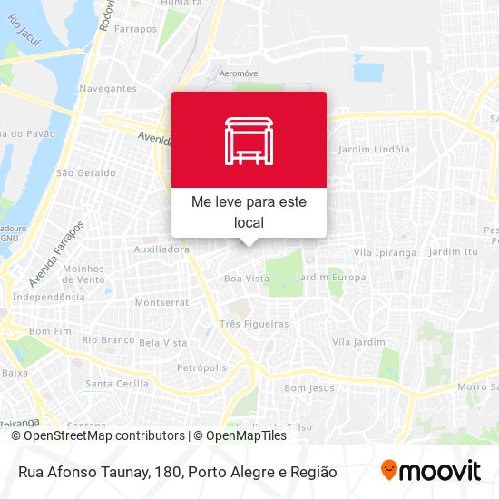Rua Afonso Taunay, 180 mapa