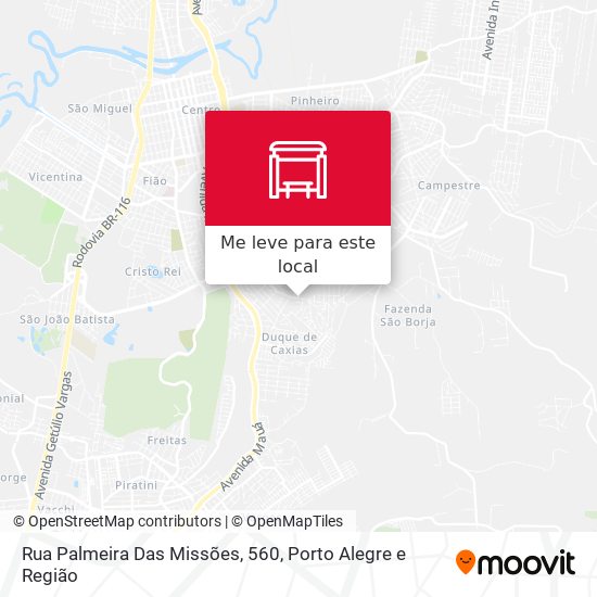Rua Palmeira Das Missões, 560 mapa