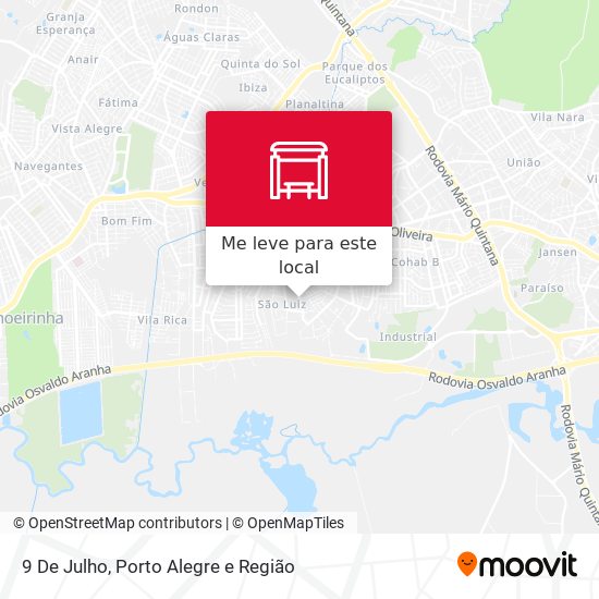 9 De Julho mapa