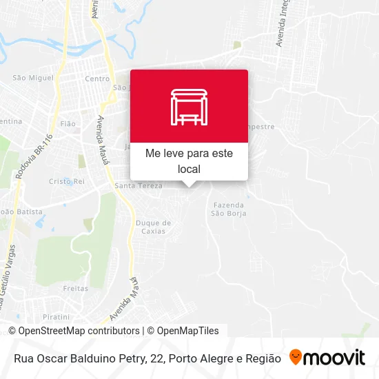Rua Oscar Balduino Petry, 22 mapa