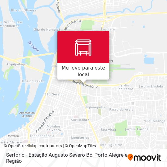 Sertório - Estação Augusto Severo Bc mapa