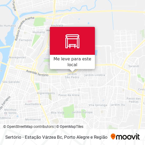 Sertório - Estação Várzea Bc mapa